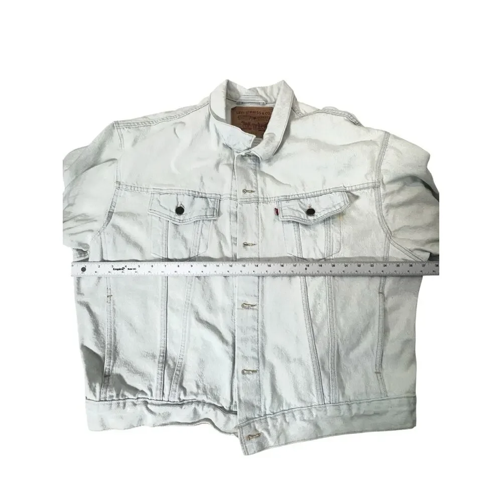 Vintage 1980 Levi’s 70598 4803 Trucker Denim Jacket Size XXL White Wash USA